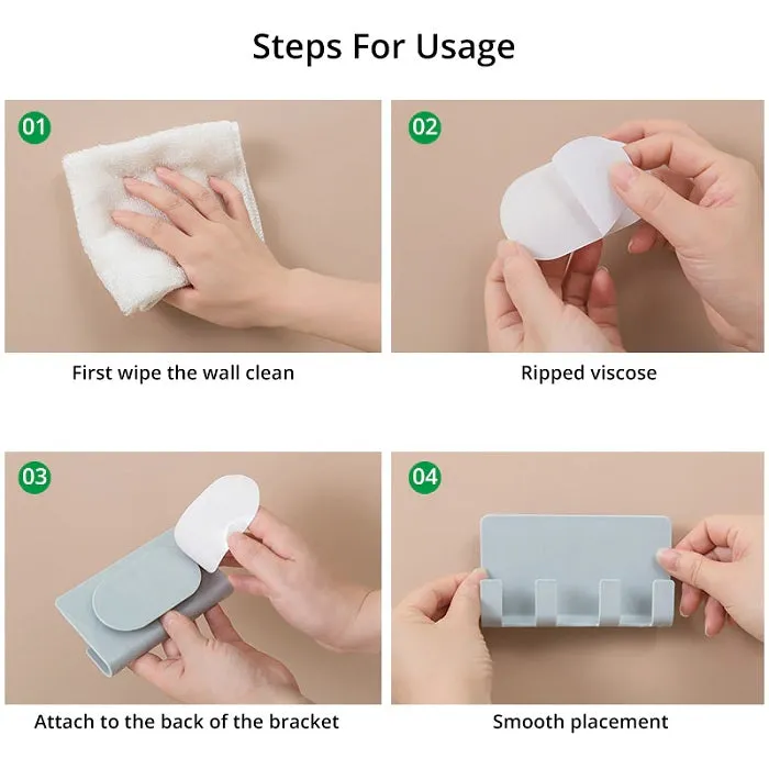 1 Pcs - Wall Mounted Multi Gadget Holder - H01729