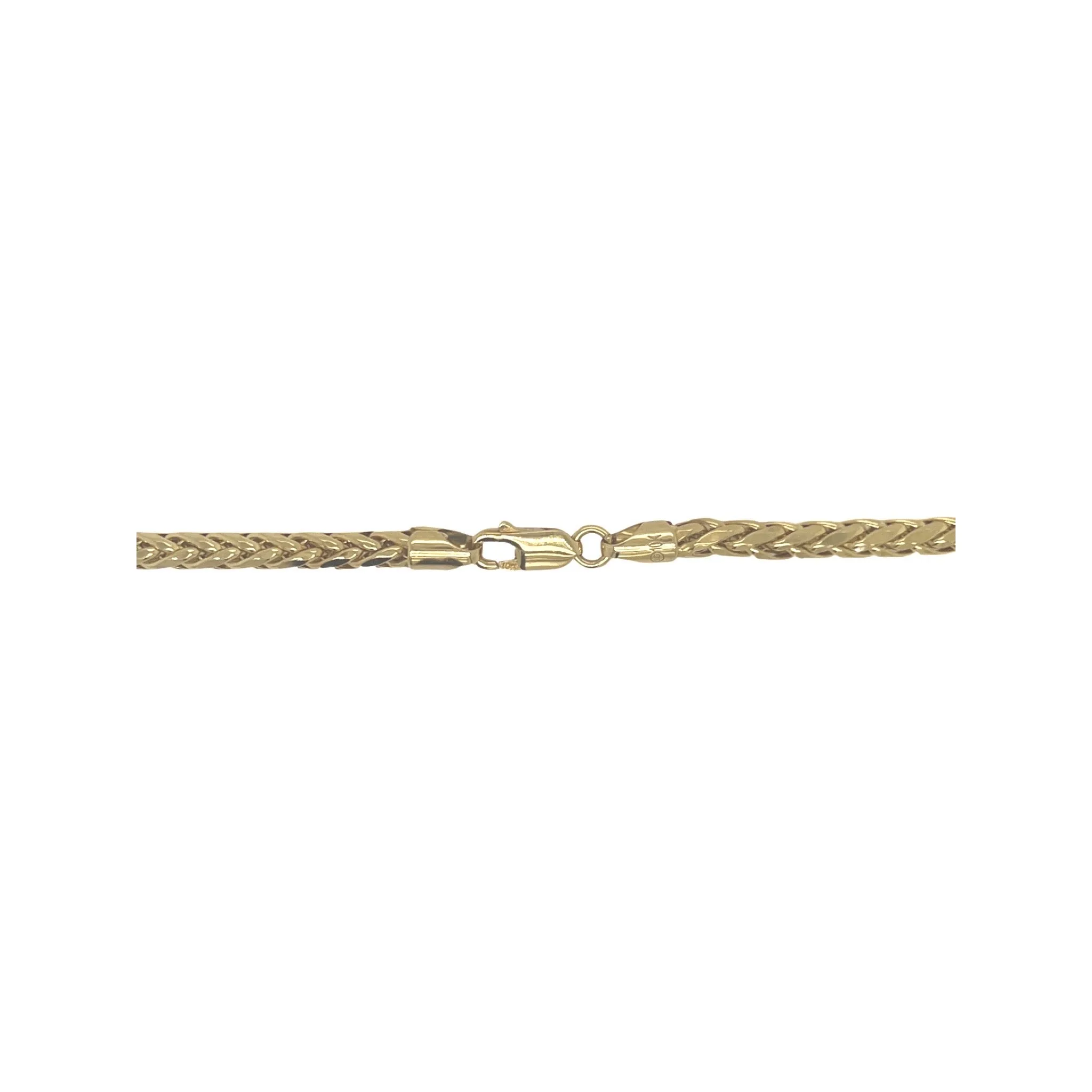 10K Yellow Gold Wheat Palm Chain 3.5MM 18-28 Inches