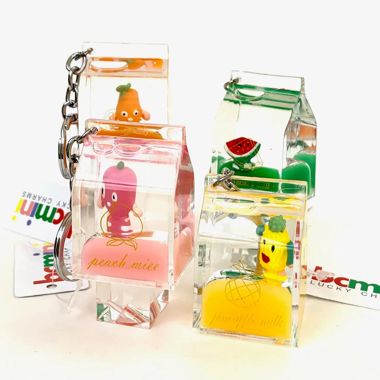 12047 FRUIT CARTON FLOATY KEY CHARM-12