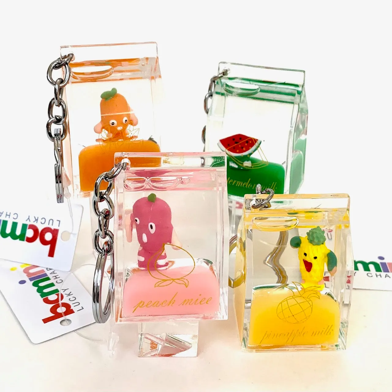 12047 FRUIT CARTON FLOATY KEY CHARM-12