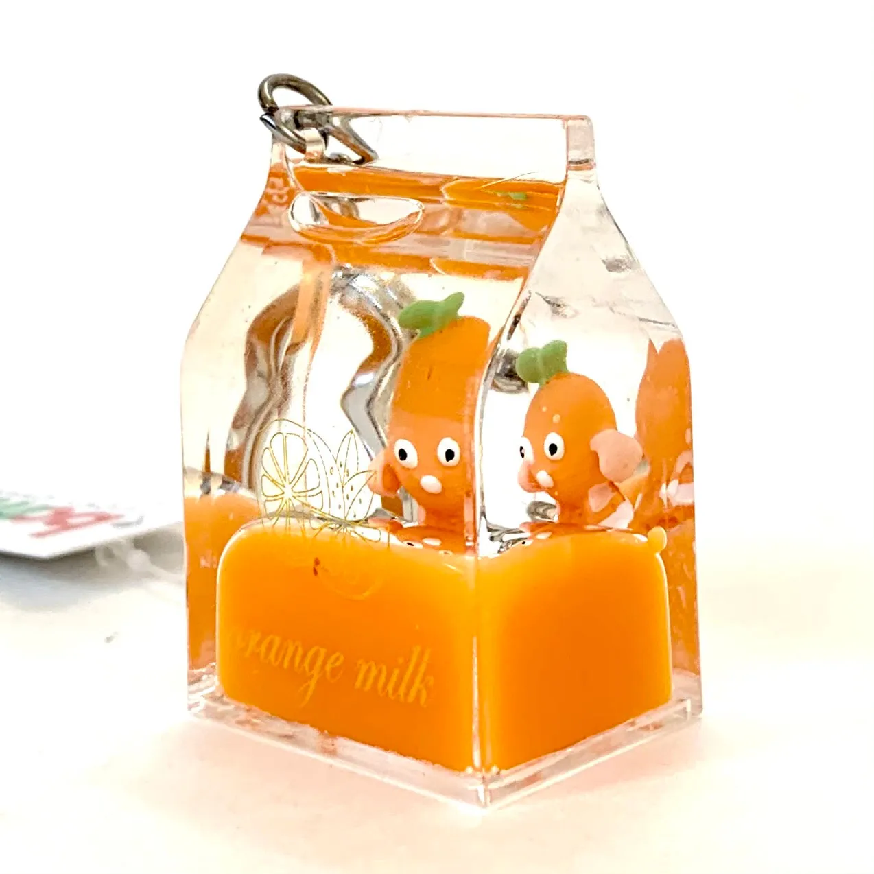 12047 FRUIT CARTON FLOATY KEY CHARM-12
