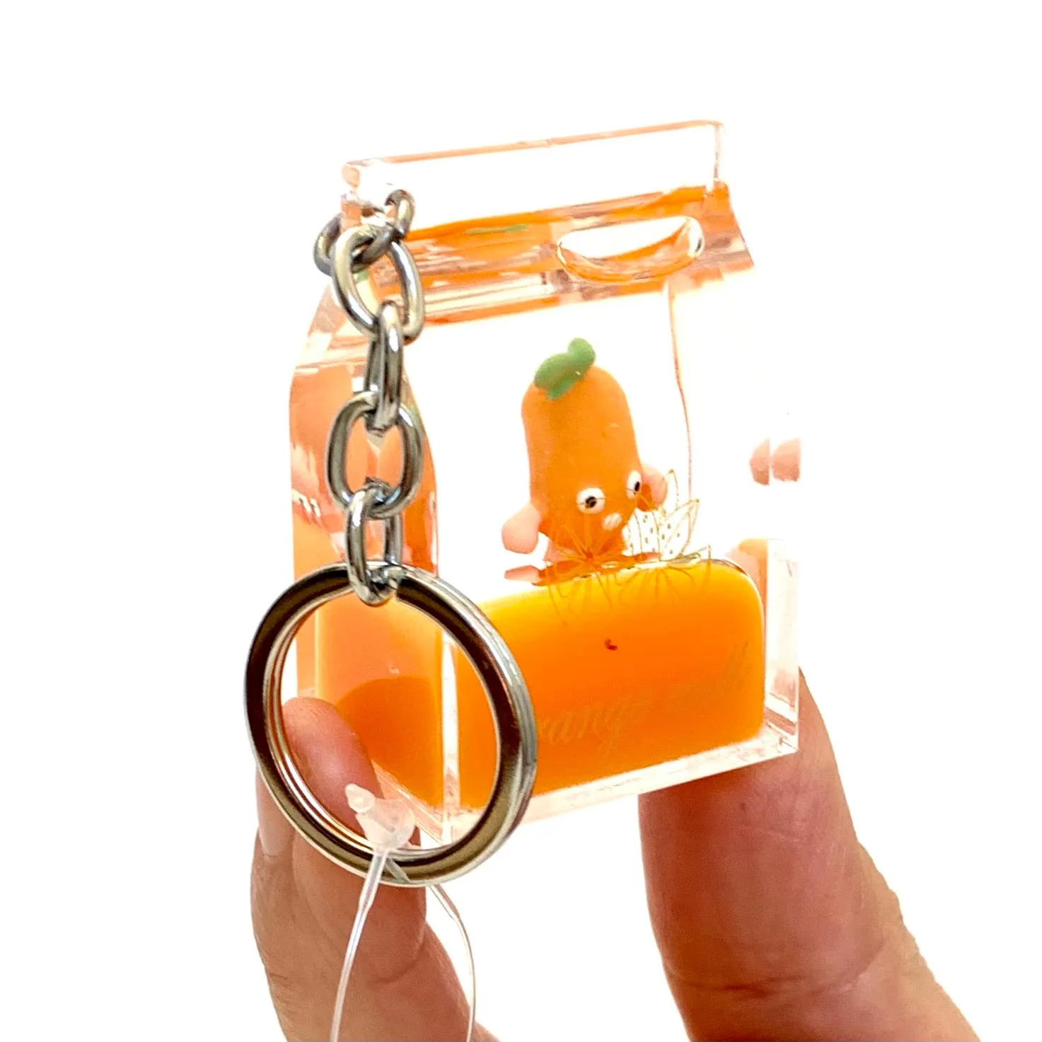12047 FRUIT CARTON FLOATY KEY CHARM-12
