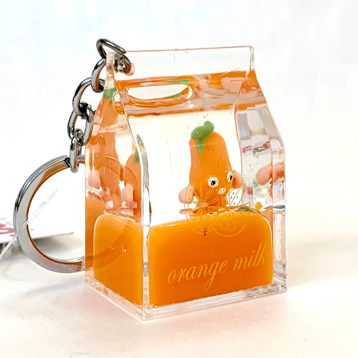 12047 FRUIT CARTON FLOATY KEY CHARM-12
