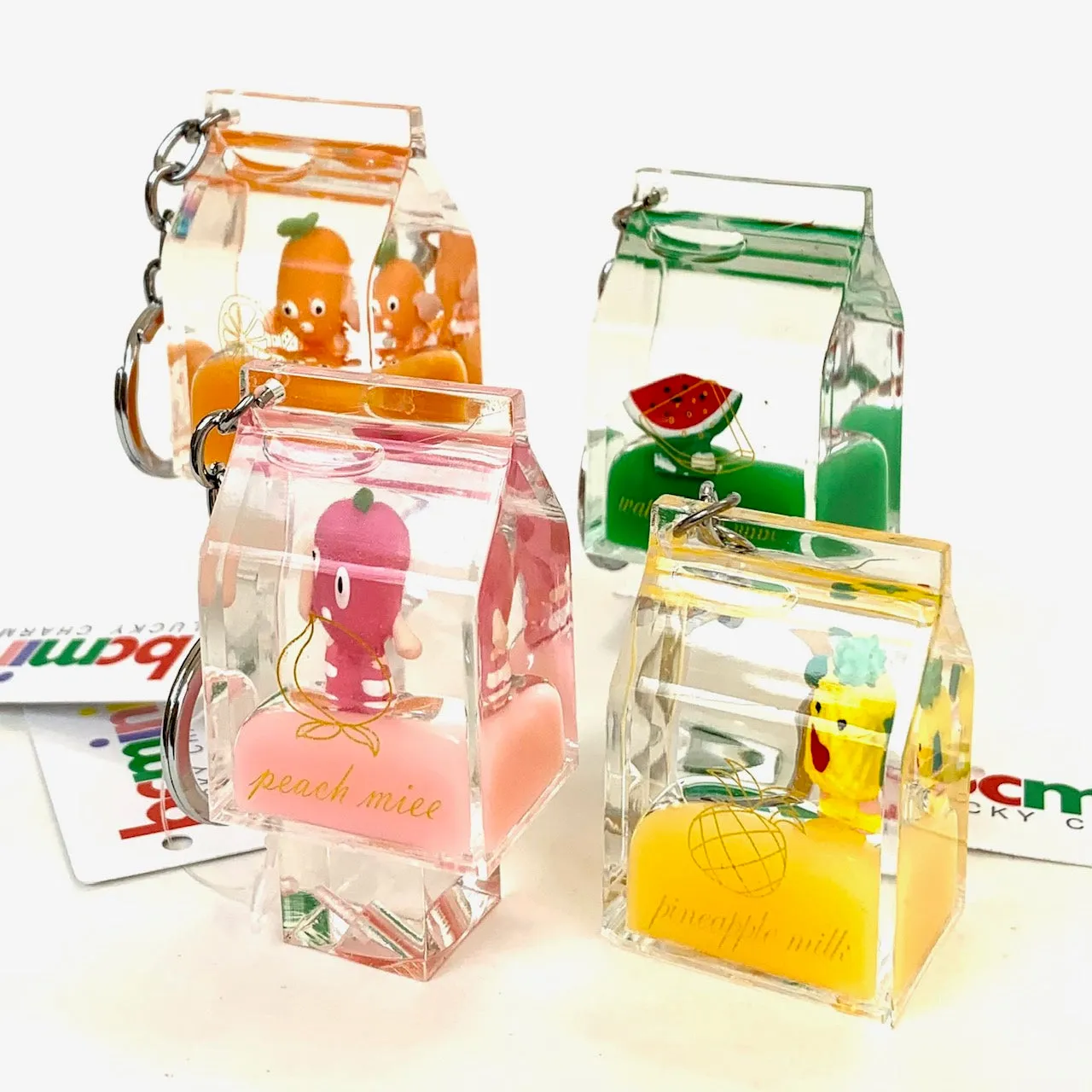 12047 FRUIT CARTON FLOATY KEY CHARM-12