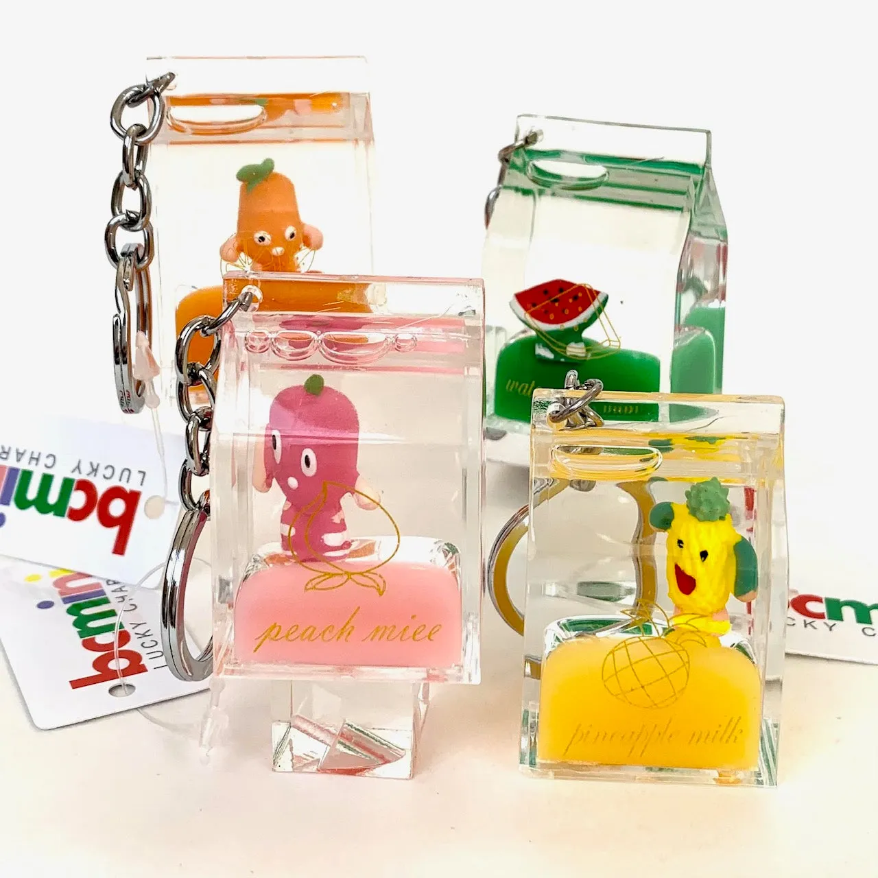 12047 FRUIT CARTON FLOATY KEY CHARM-12