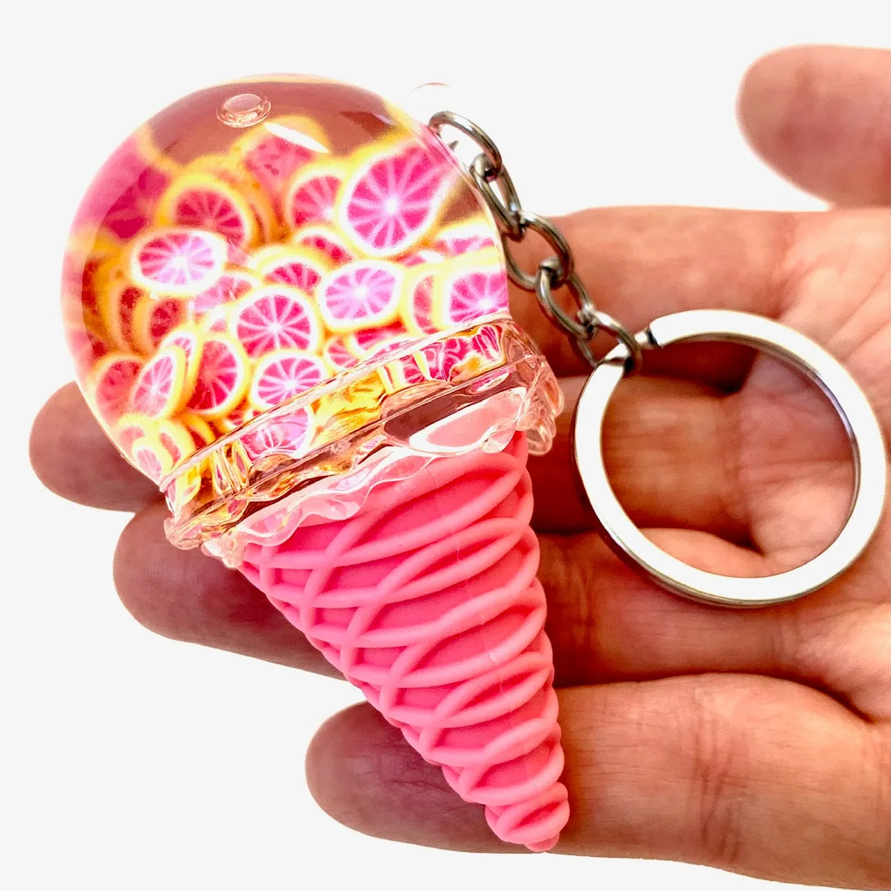 12068 FRUIT ICE CREAM FLOATY KEY CHARM-12 min