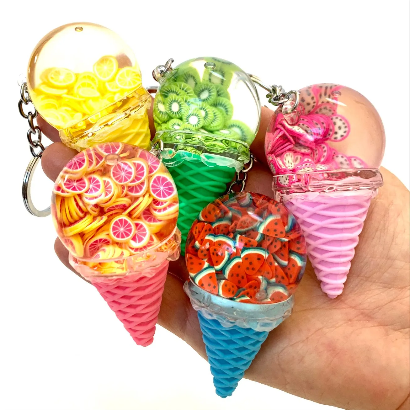 12068 FRUIT ICE CREAM FLOATY KEY CHARM-12 min
