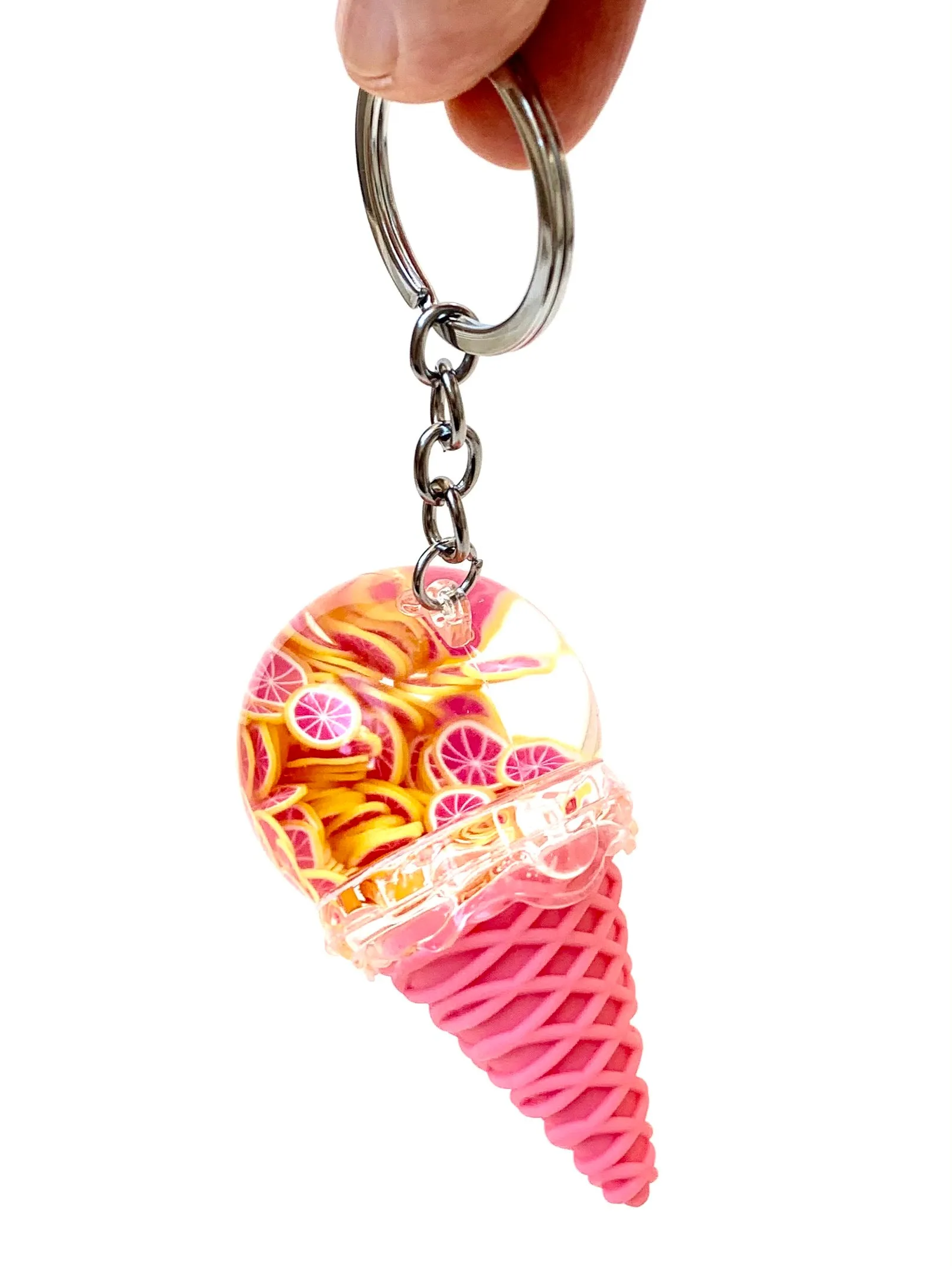 12068 FRUIT ICE CREAM FLOATY KEY CHARM-12 min
