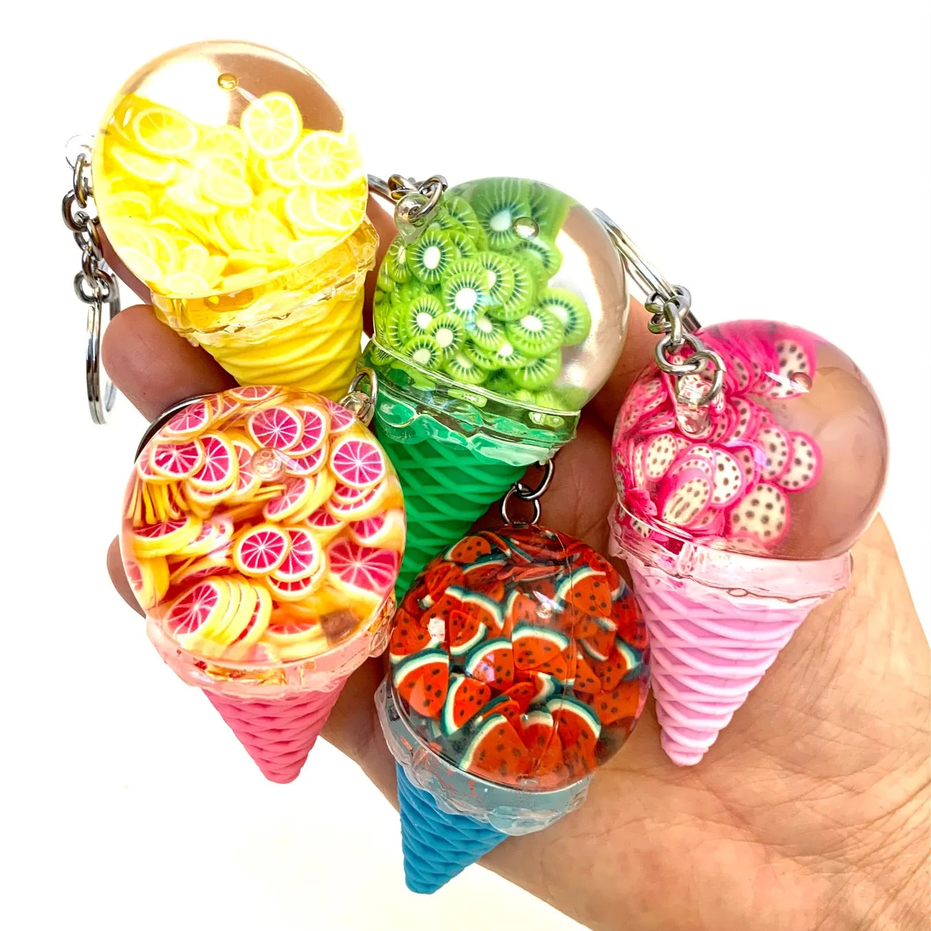 12068 FRUIT ICE CREAM FLOATY KEY CHARM-12 min