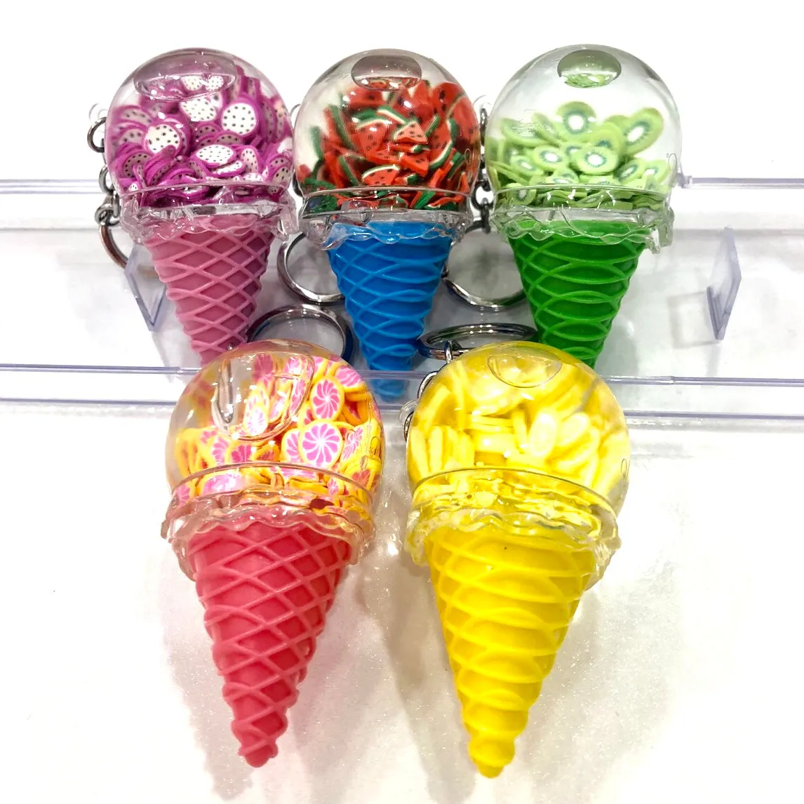 12068 FRUIT ICE CREAM FLOATY KEY CHARM-12 min