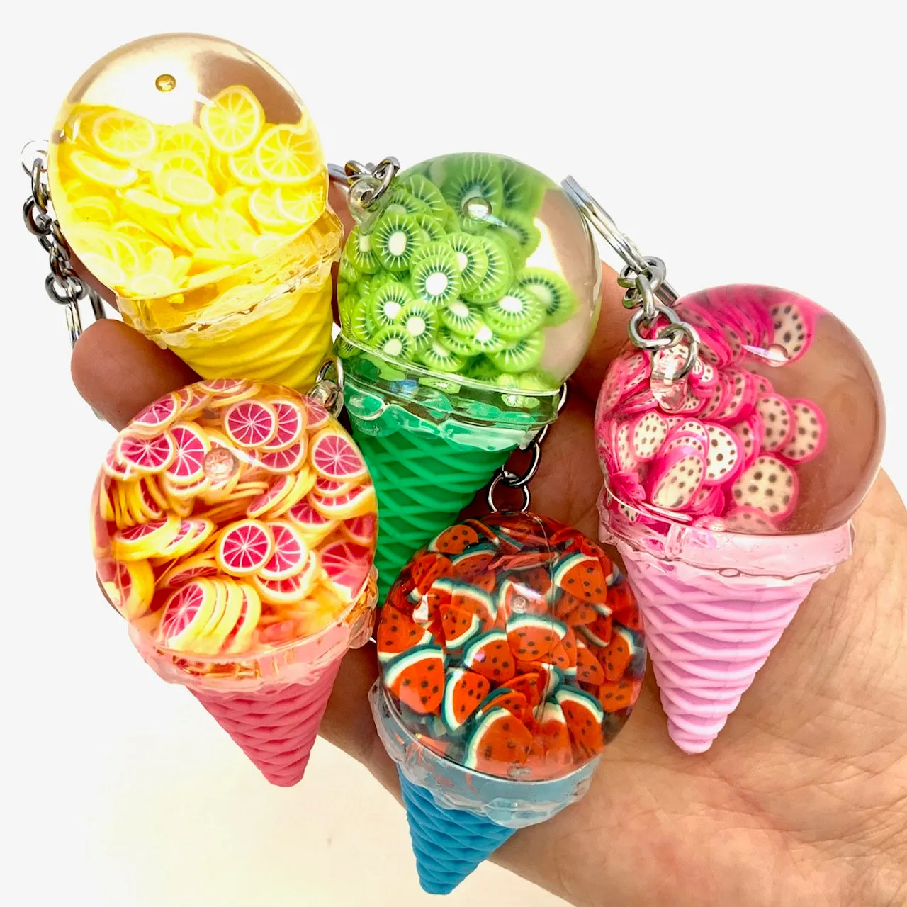 12068 FRUIT ICE CREAM FLOATY KEY CHARM-12 min