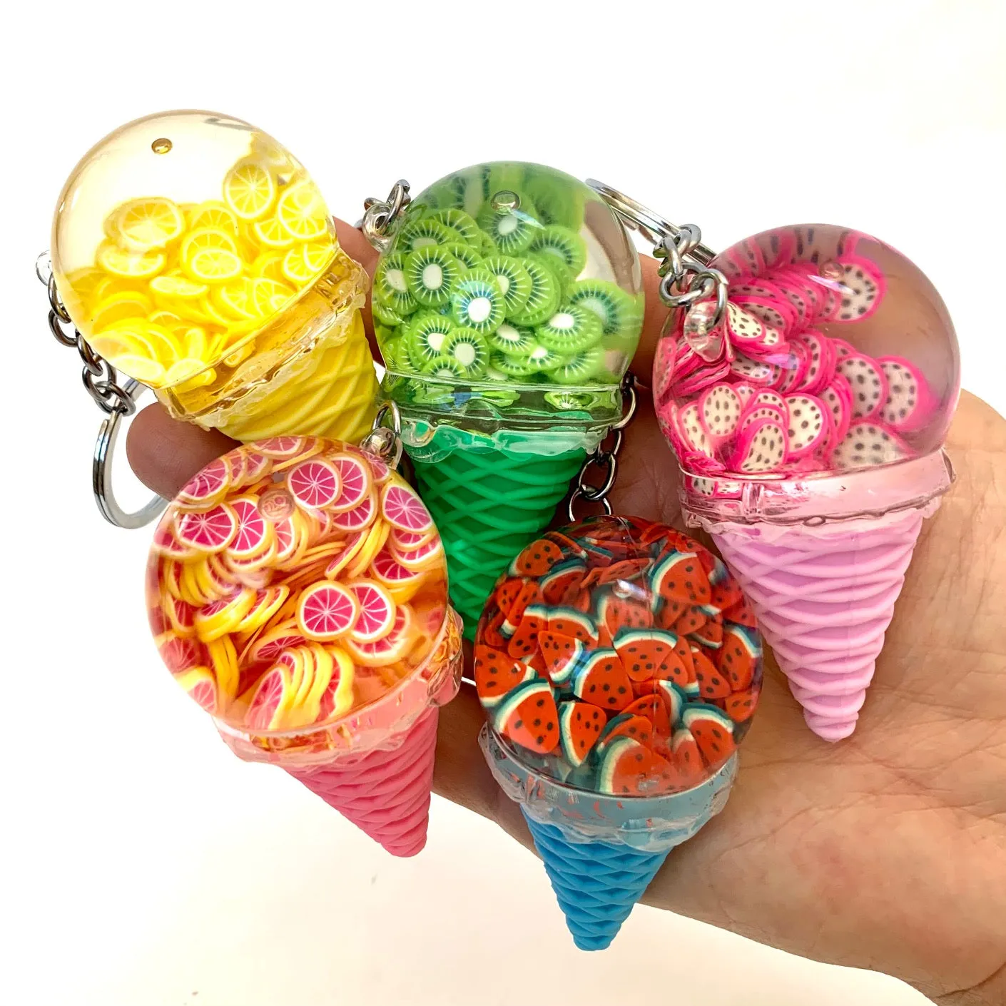 12068 FRUIT ICE CREAM FLOATY KEY CHARM-12 min