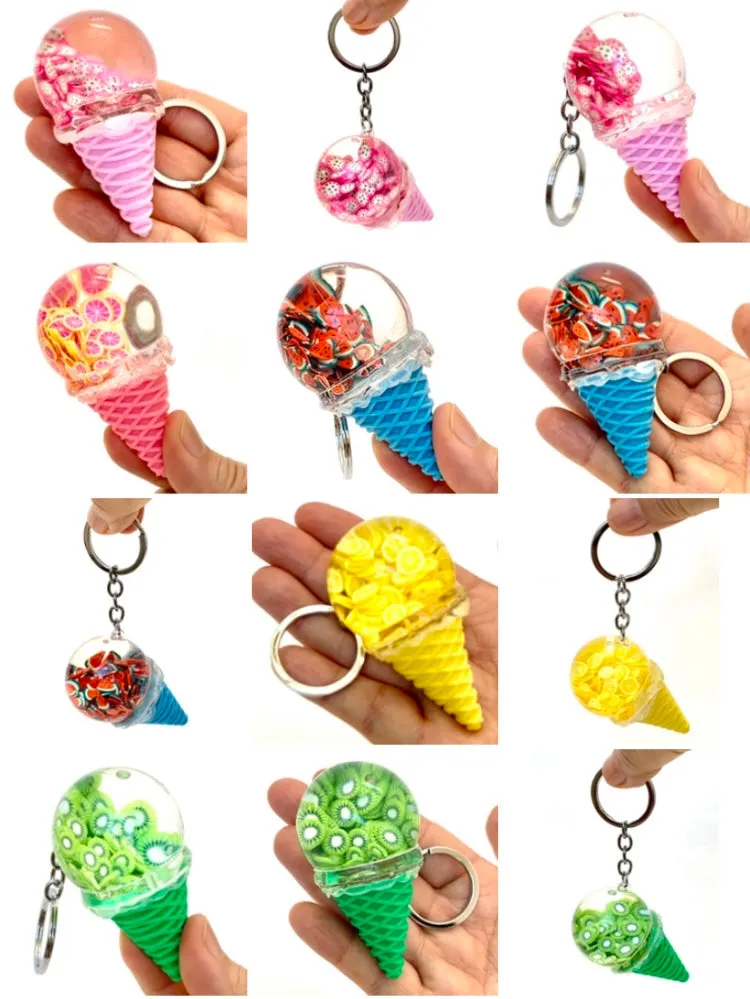12068 FRUIT ICE CREAM FLOATY KEY CHARM-12 min