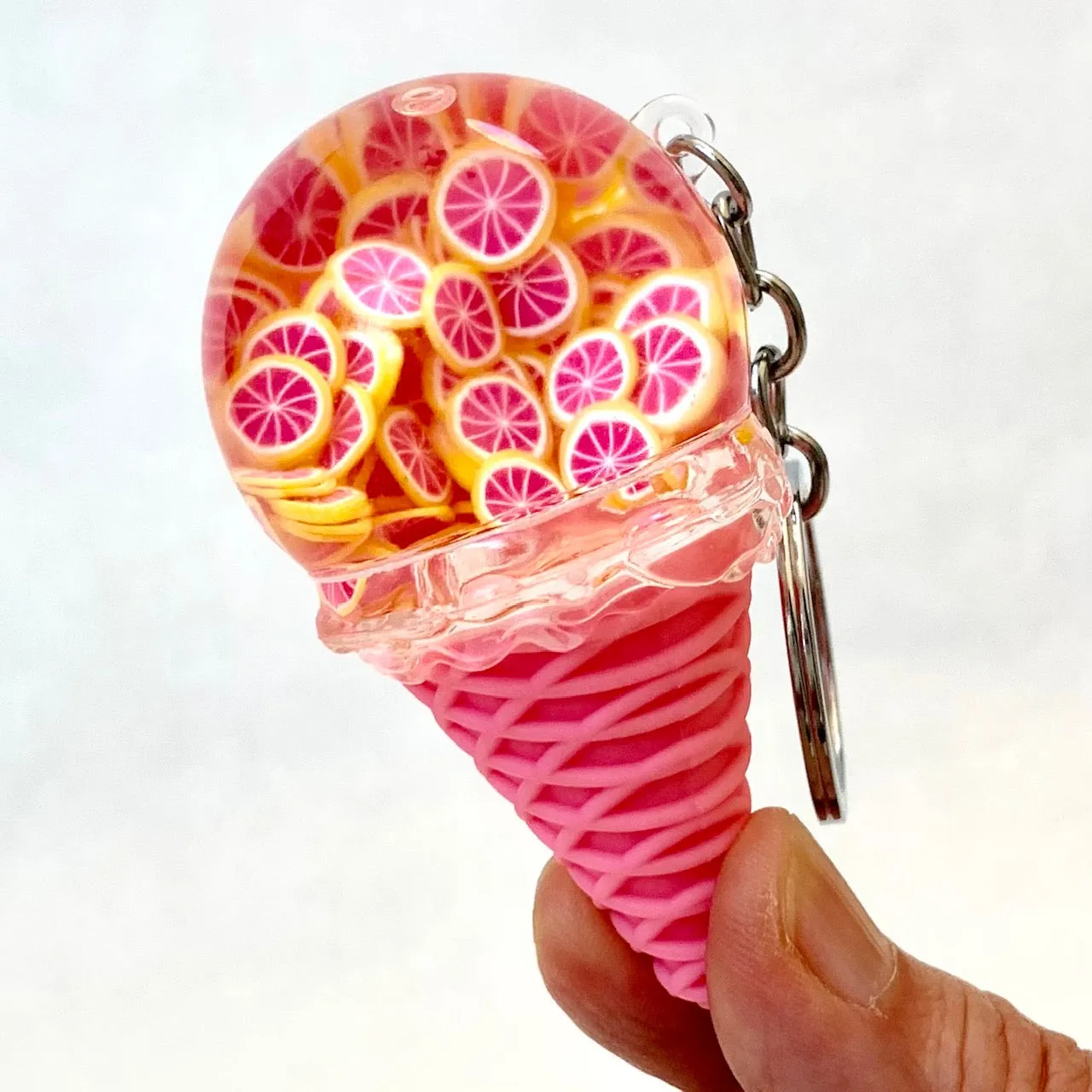 12068 FRUIT ICE CREAM FLOATY KEY CHARM-12 min