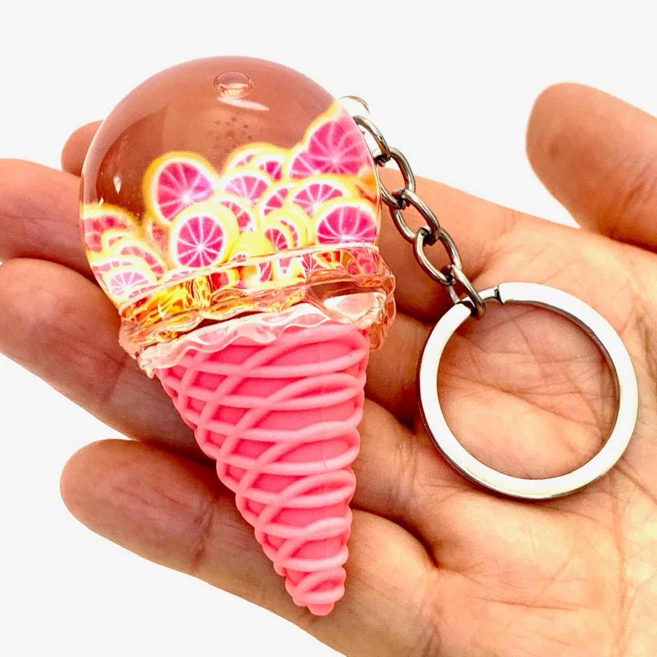 12068 FRUIT ICE CREAM FLOATY KEY CHARM-12 min