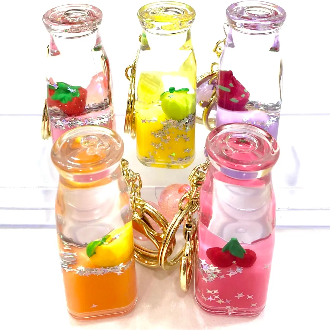 12071 FRUIT BOTTLE FLOATY KEY CHARM-12