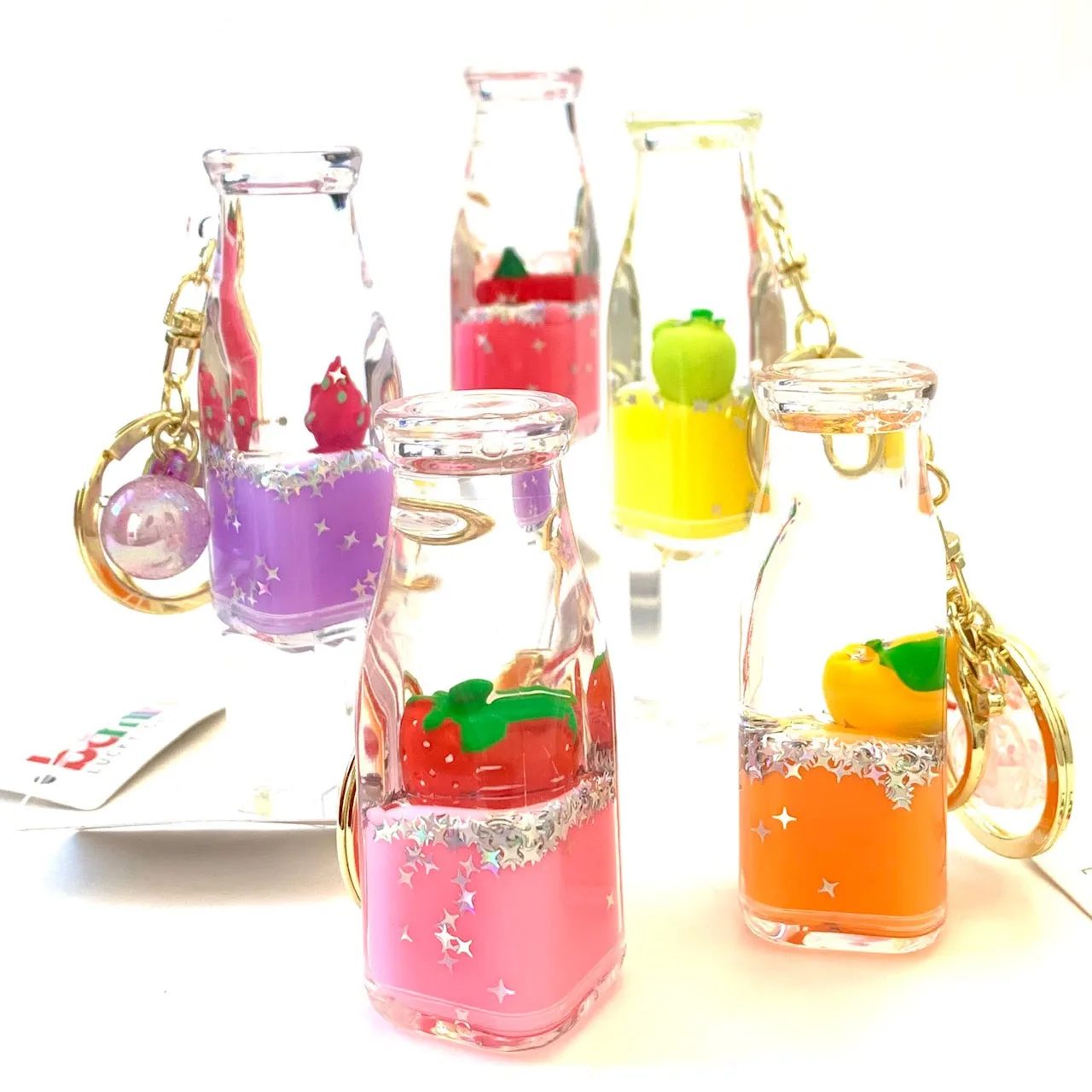 12071 FRUIT BOTTLE FLOATY KEY CHARM-12