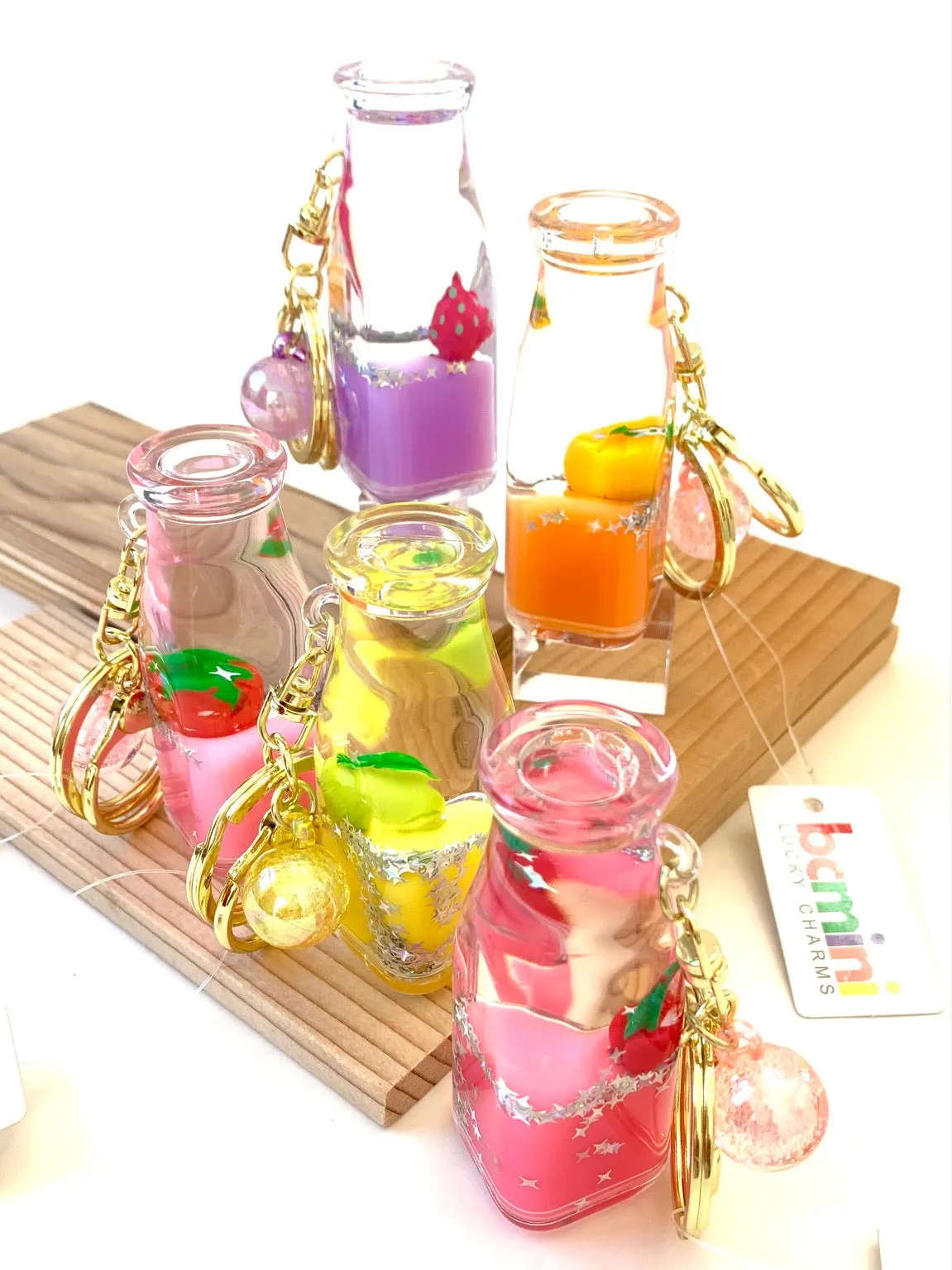 12071 FRUIT BOTTLE FLOATY KEY CHARM-12