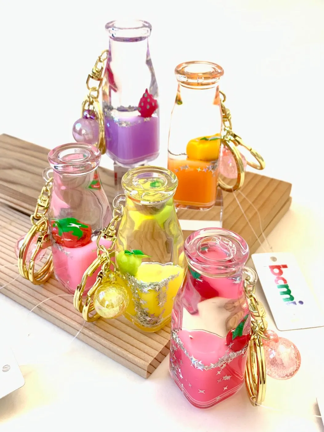 12071 FRUIT BOTTLE FLOATY KEY CHARM-12
