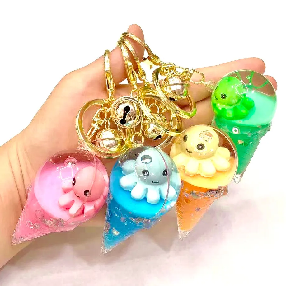 12101 OCTOPUS ICE CREAM FLOATY KEY CHARM-12