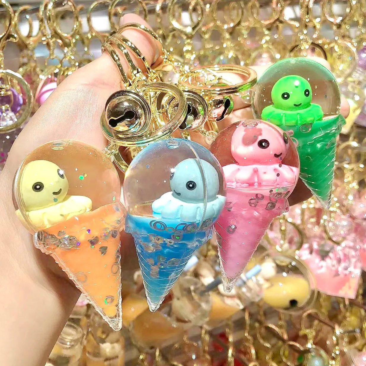 12101 OCTOPUS ICE CREAM FLOATY KEY CHARM-12