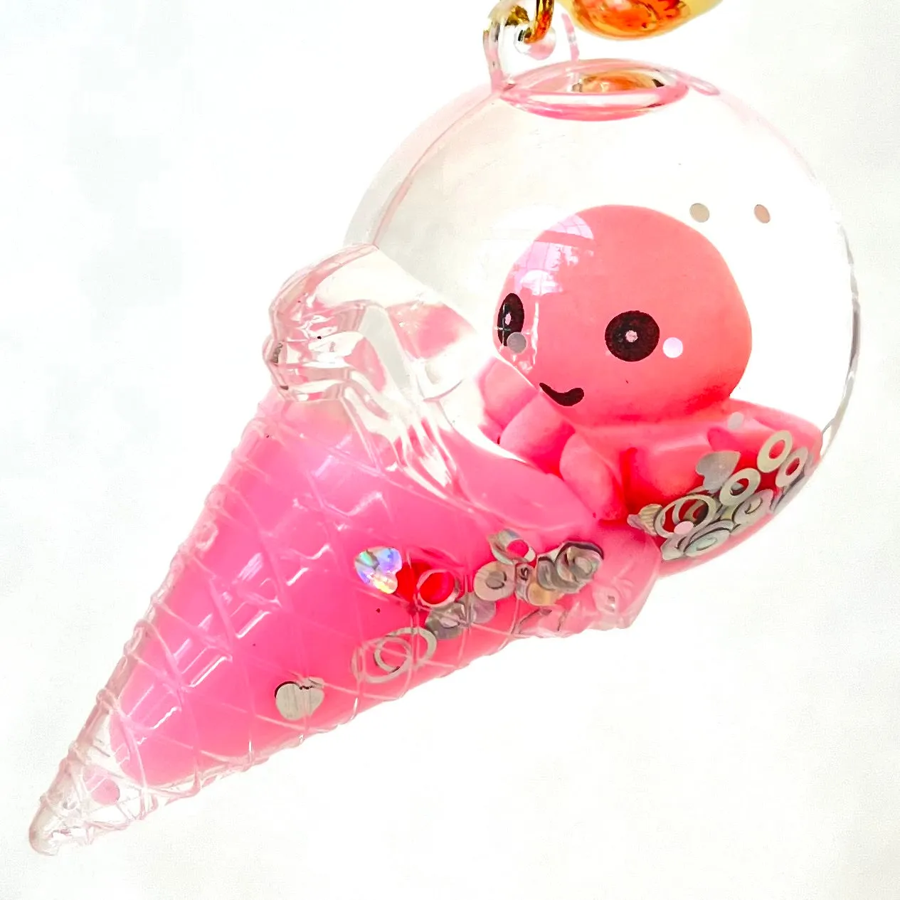 12101 OCTOPUS ICE CREAM FLOATY KEY CHARM-12