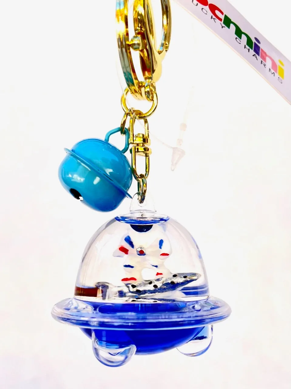 12102 ASTRONAUT UFO FLOATY KEY CHARM-12