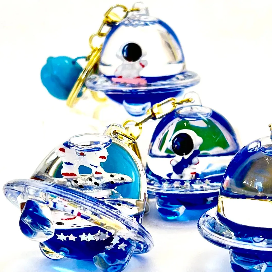 12102 ASTRONAUT UFO FLOATY KEY CHARM-12