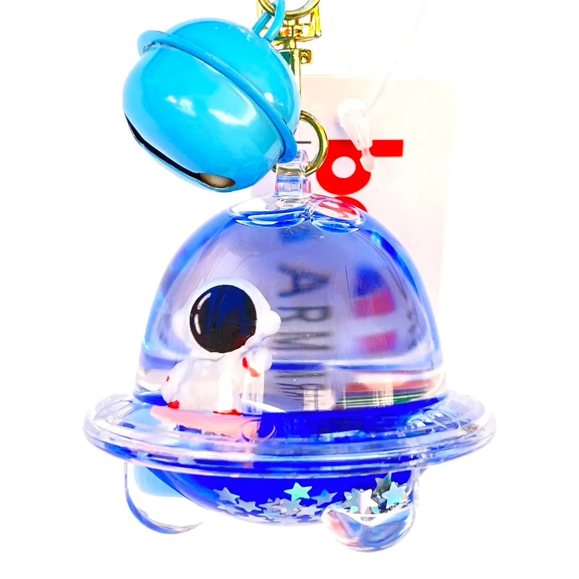 12102 ASTRONAUT UFO FLOATY KEY CHARM-12