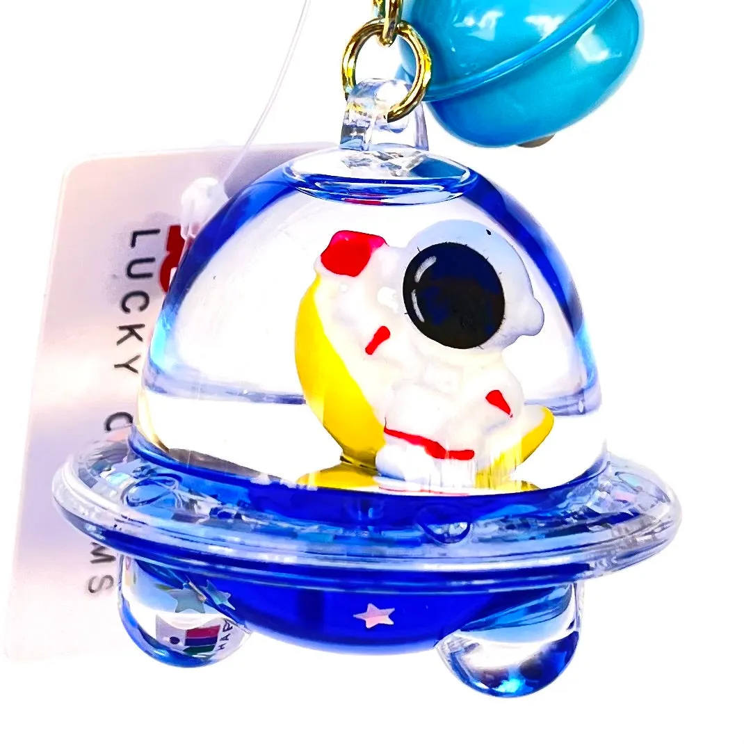 12102 ASTRONAUT UFO FLOATY KEY CHARM-12