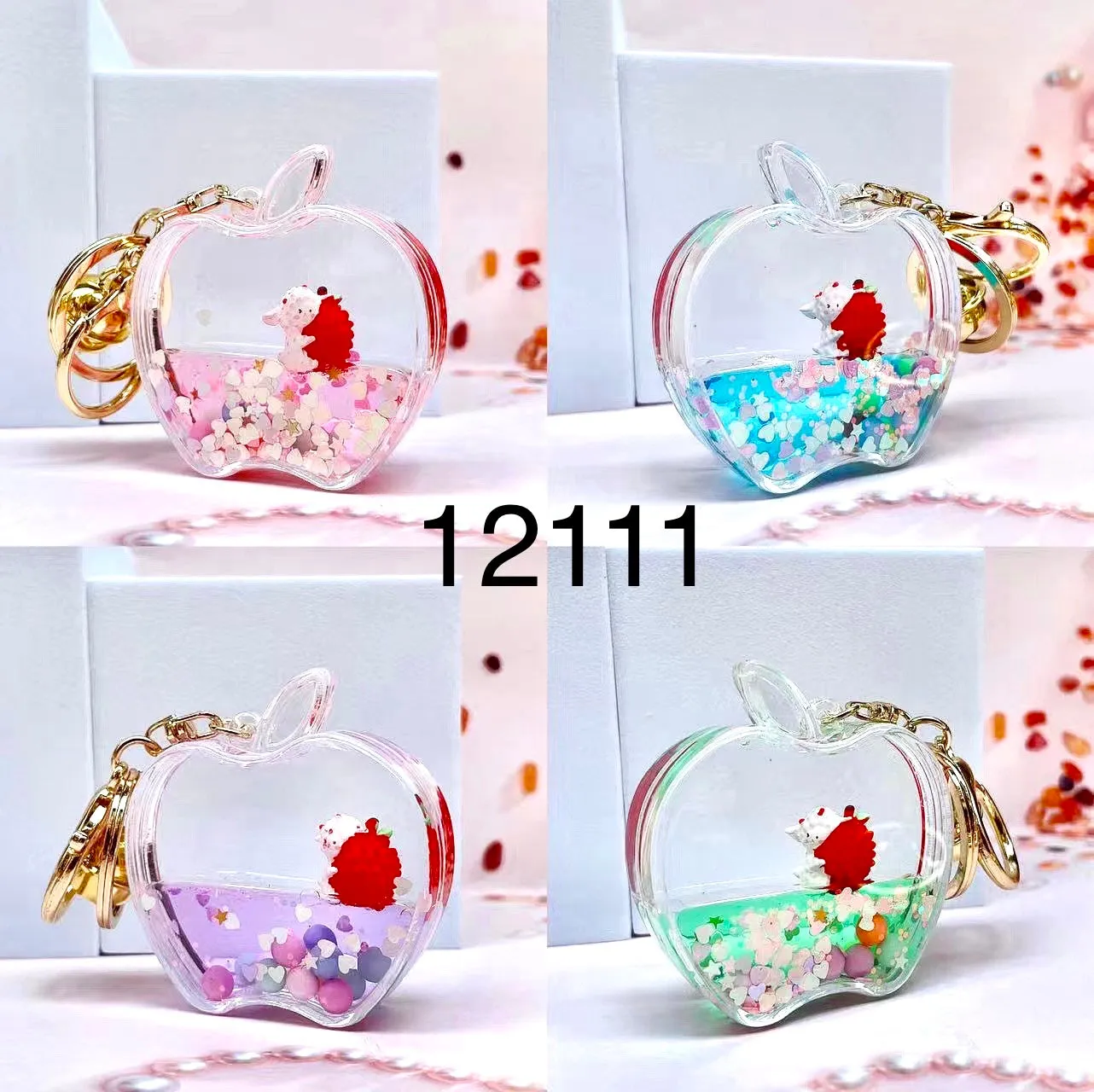 12111 APPLE FLOATY KEY CHARM-12