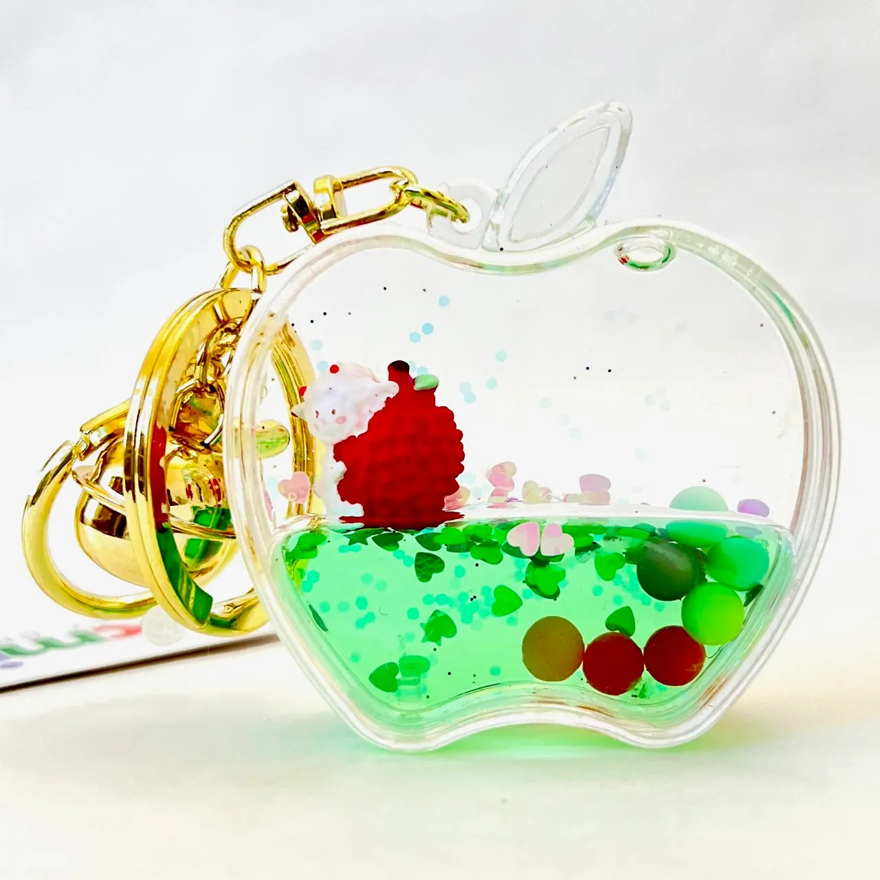 12111 APPLE FLOATY KEY CHARM-12