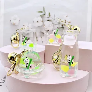 12119 PANDA BAMBOO FLOATY KEY CHARM-12
