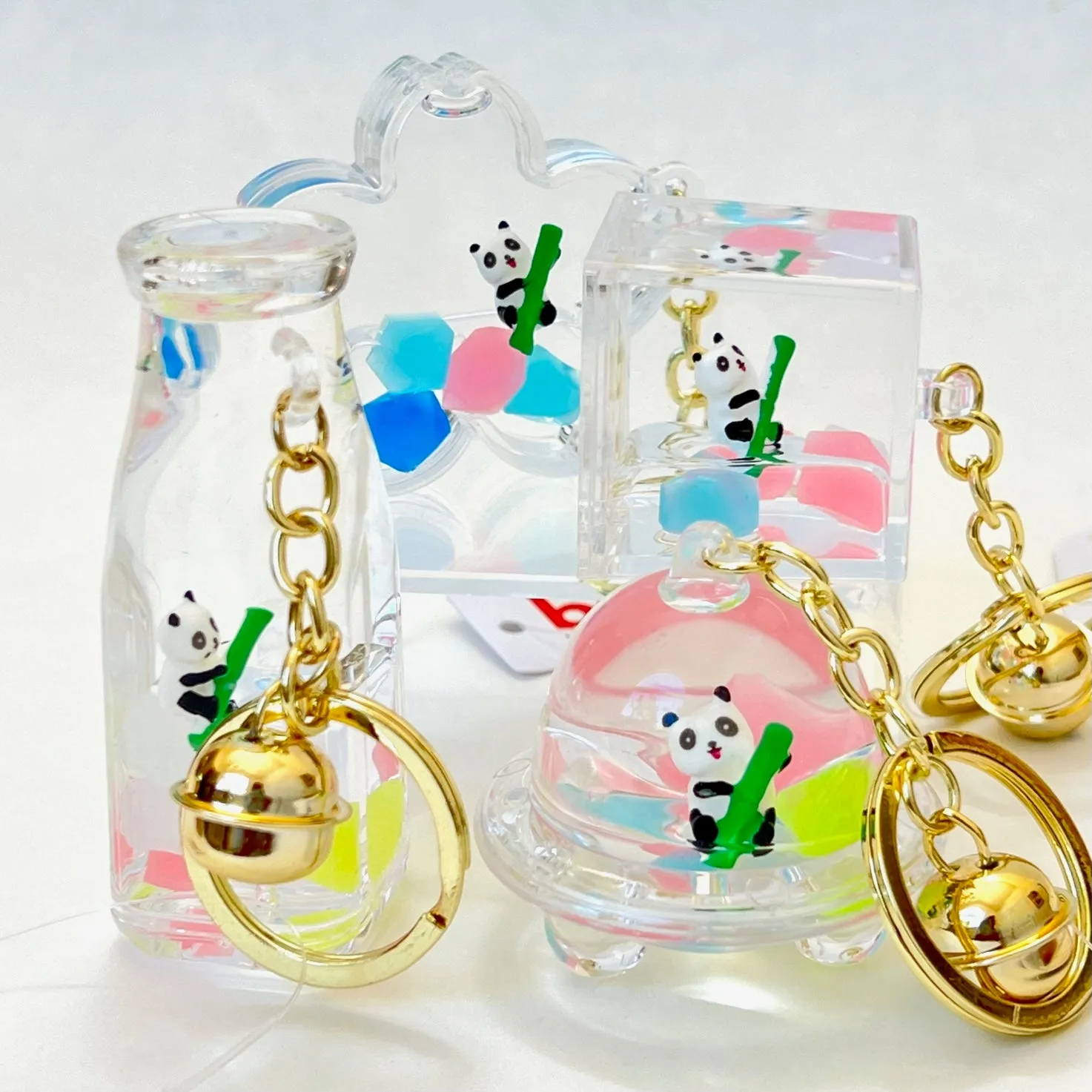 12119 PANDA BAMBOO FLOATY KEY CHARM-12