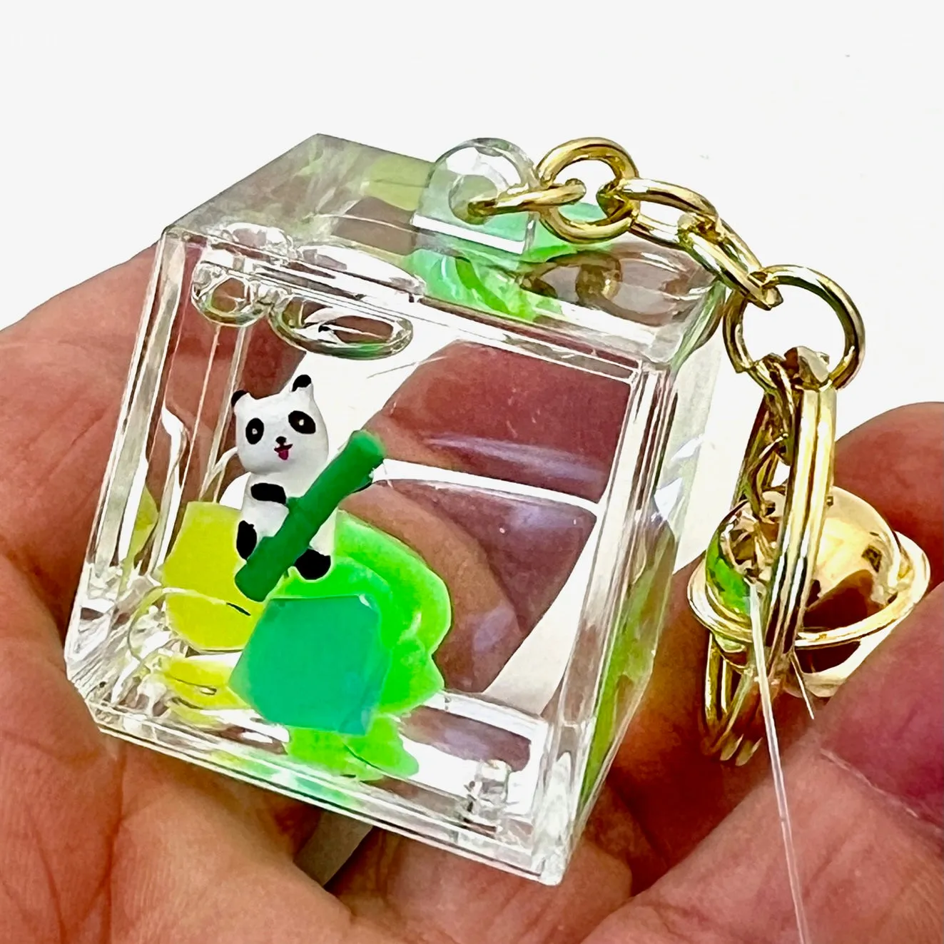12119 PANDA BAMBOO FLOATY KEY CHARM-12