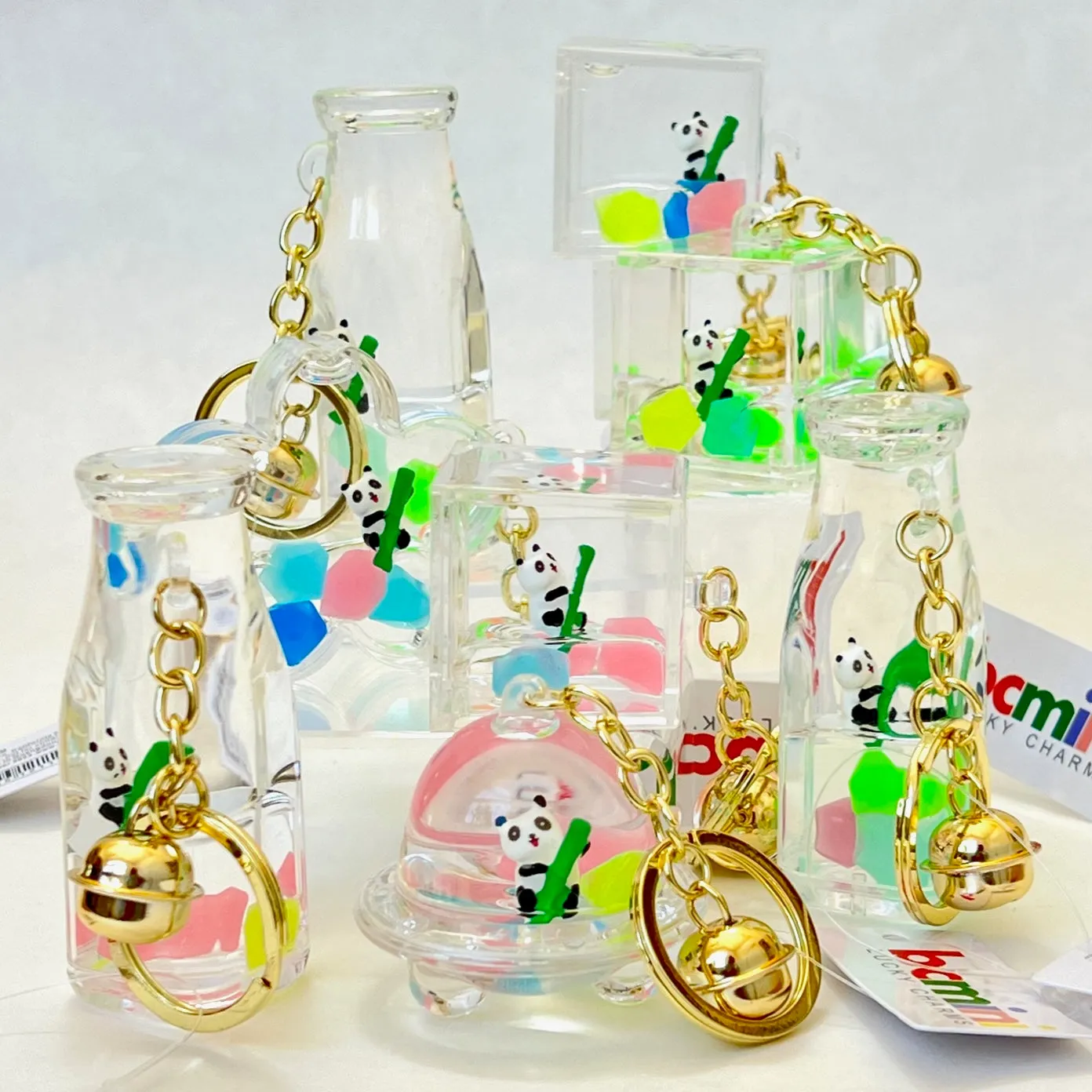 12119 PANDA BAMBOO FLOATY KEY CHARM-12