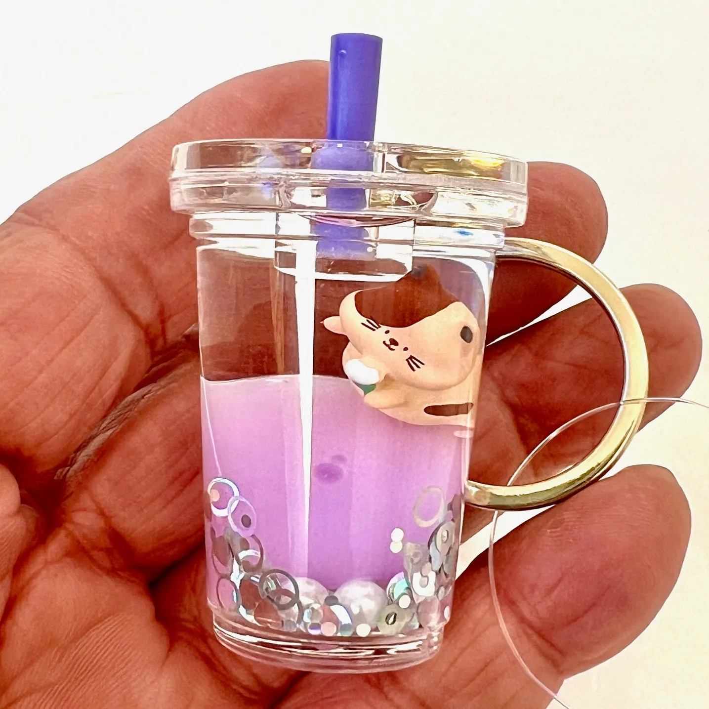 12123 CAT FLOATY KEY CHARM-12