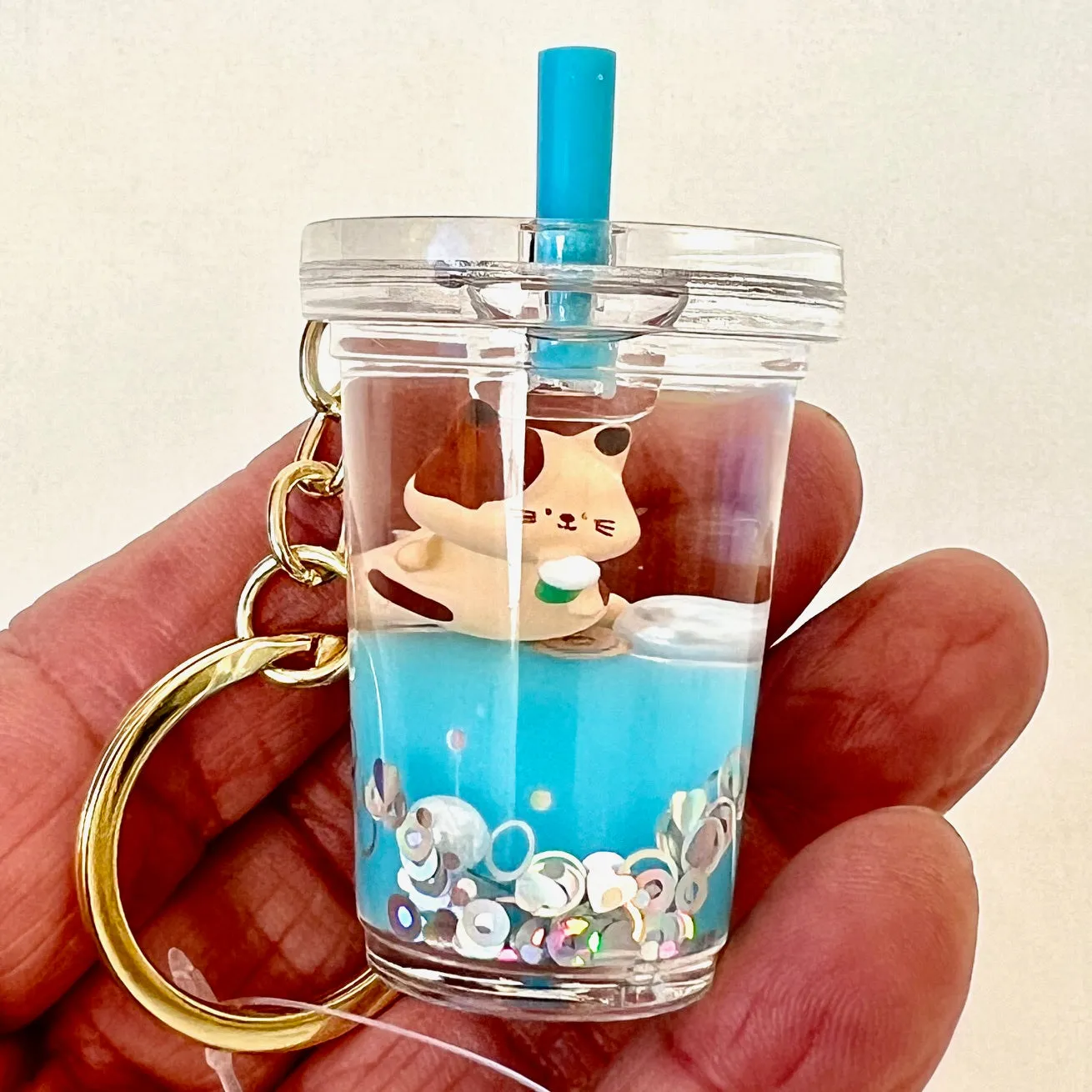 12123 CAT FLOATY KEY CHARM-12