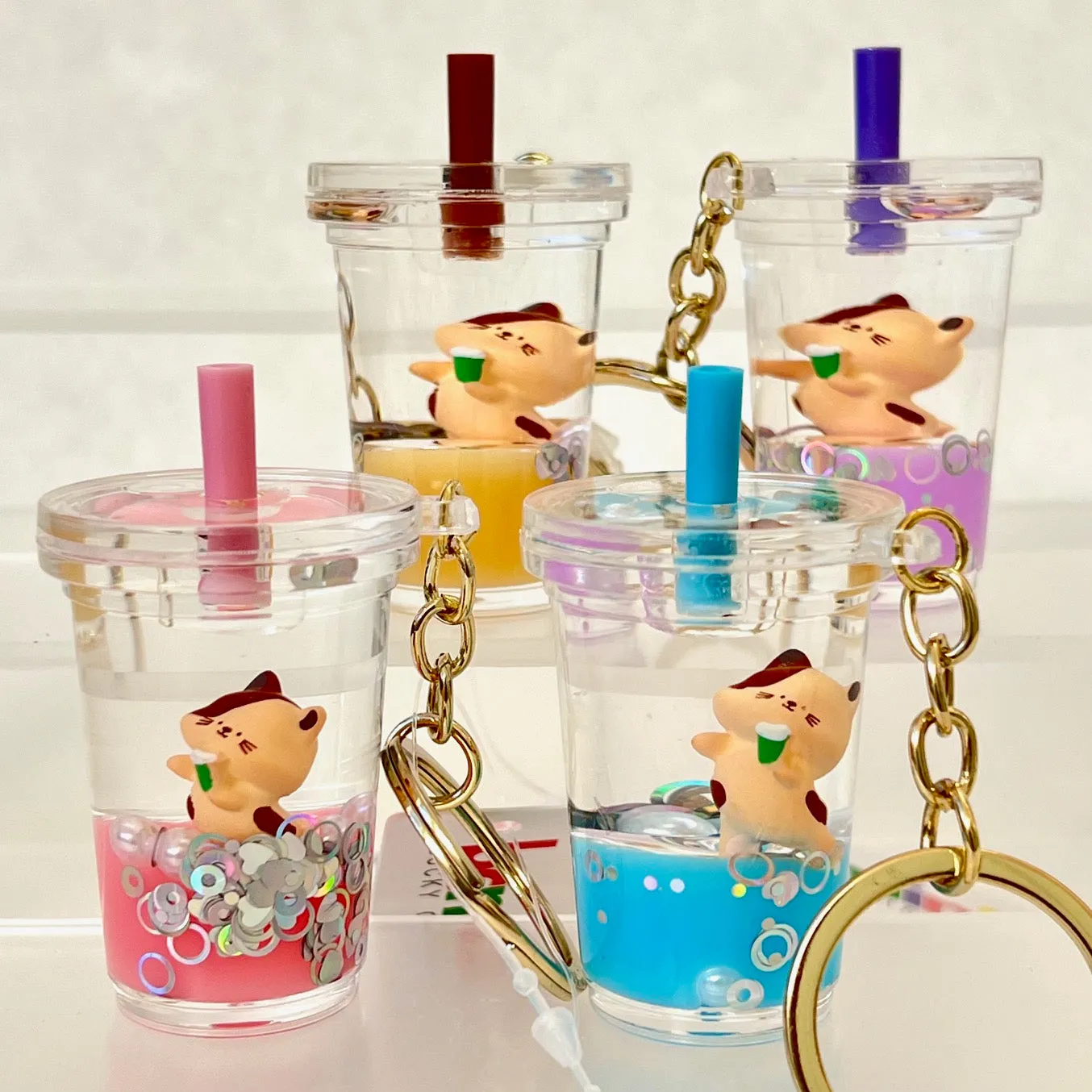12123 CAT FLOATY KEY CHARM-12
