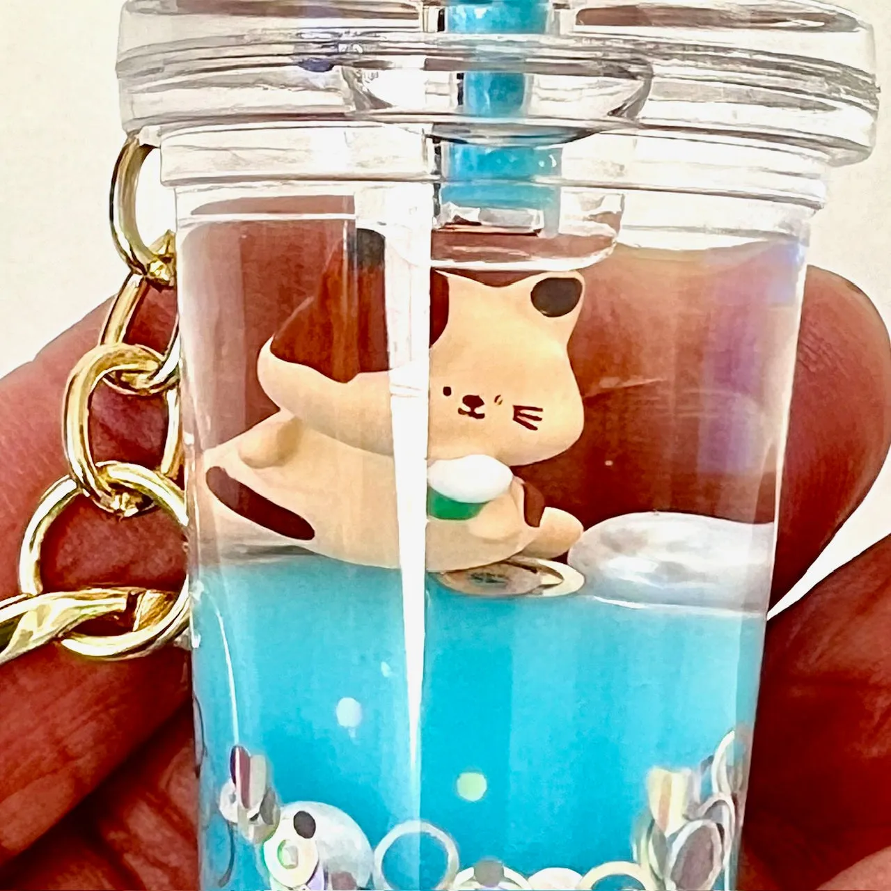 12123 CAT FLOATY KEY CHARM-12