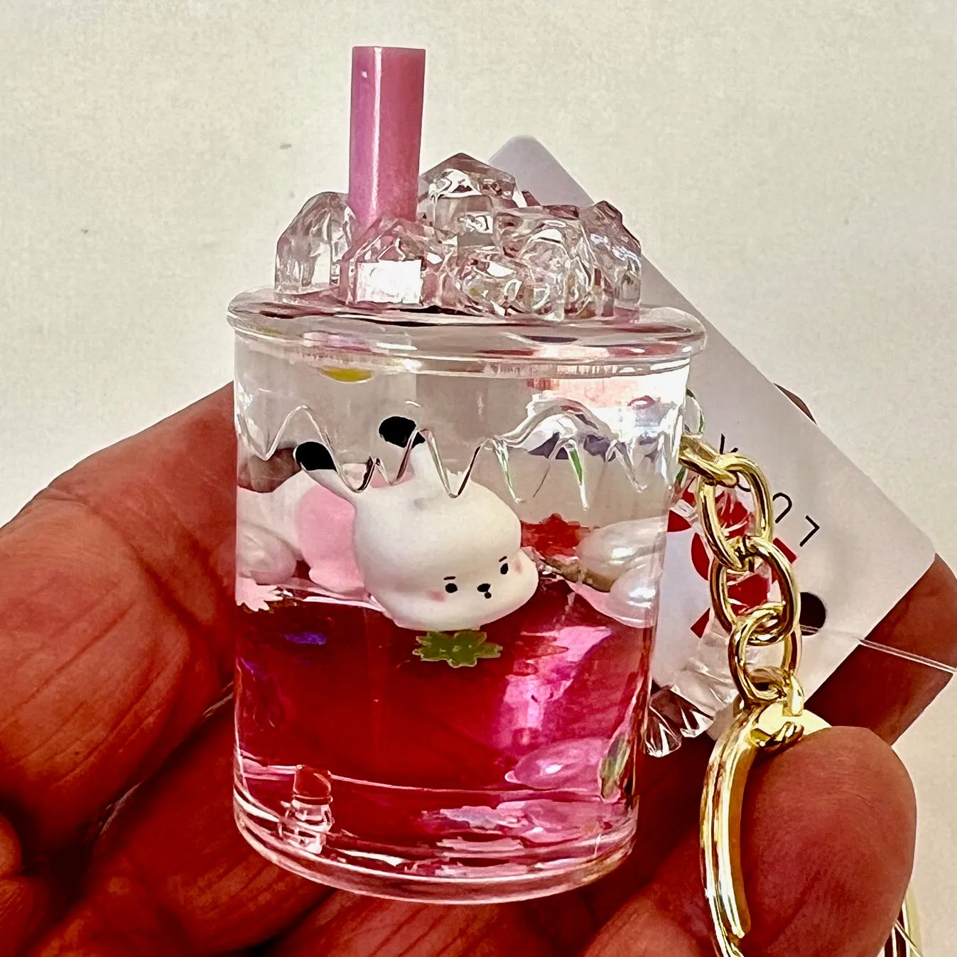 12132 RABBIT FLOATY KEY CHARM-12