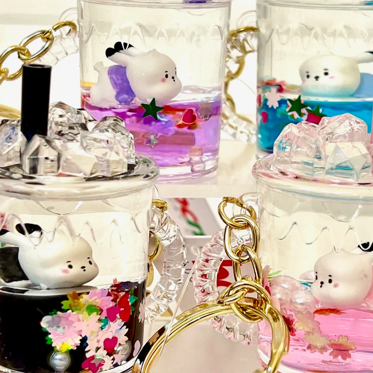 12132 RABBIT FLOATY KEY CHARM-12