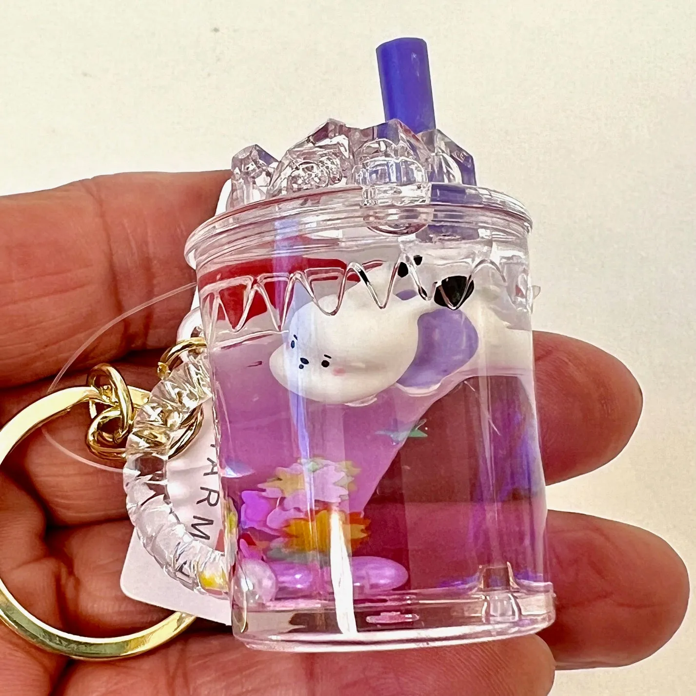 12132 RABBIT FLOATY KEY CHARM-12