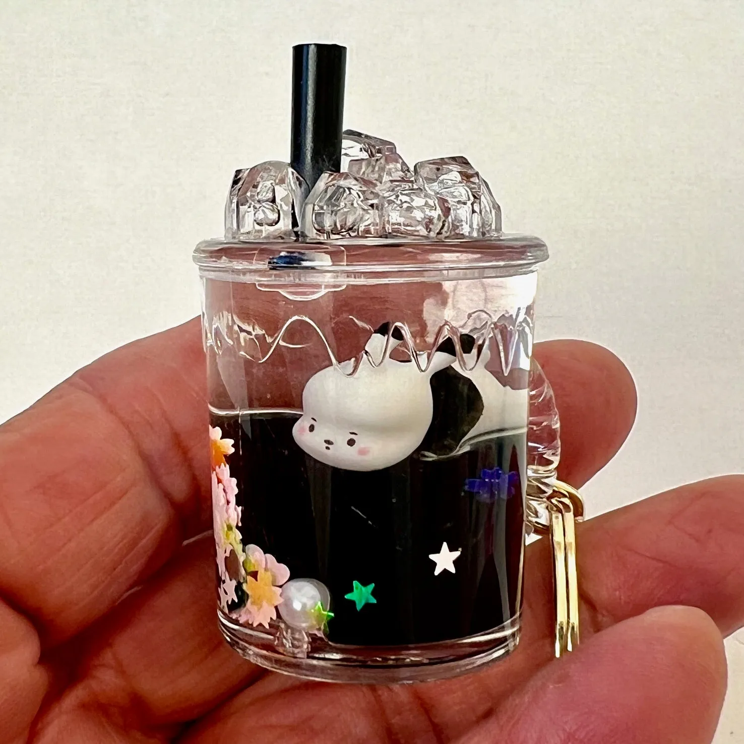 12132 RABBIT FLOATY KEY CHARM-12