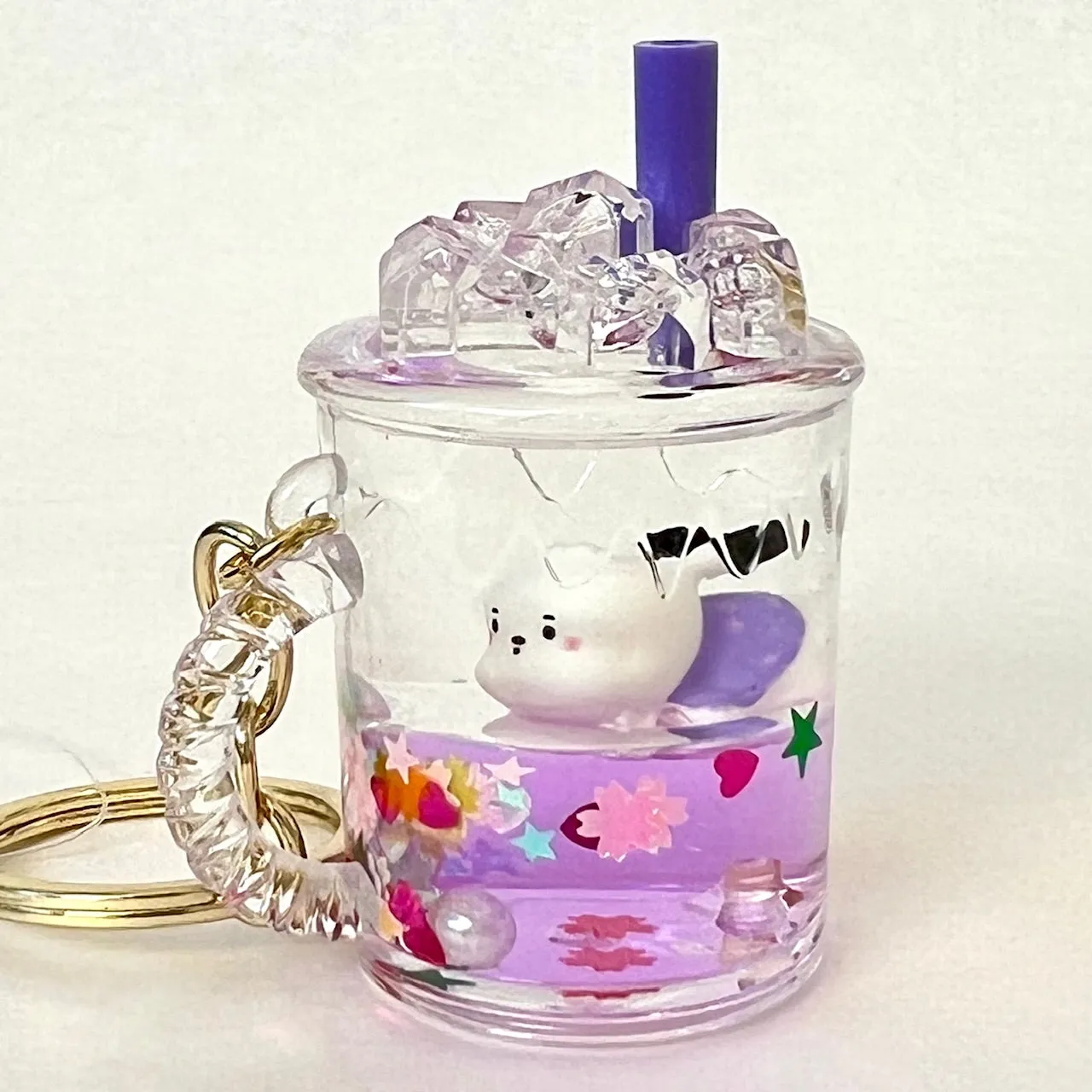 12132 RABBIT FLOATY KEY CHARM-12
