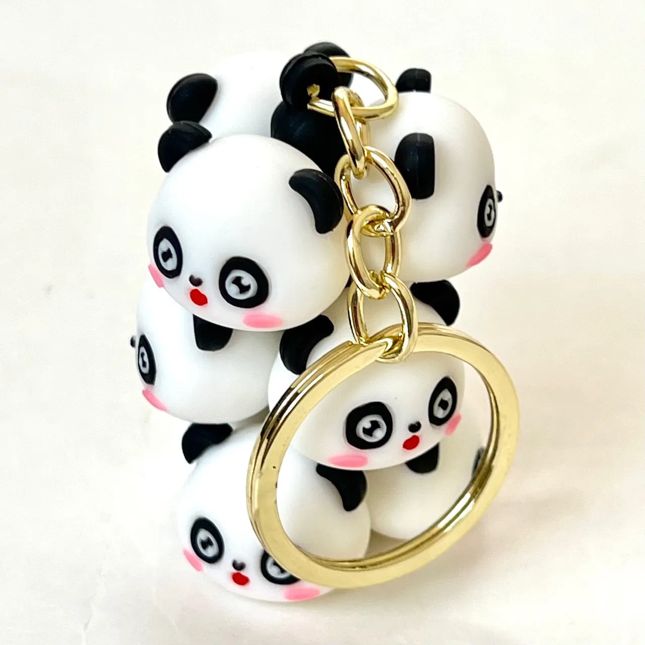 12161 PANDA FAMILY KEY CHARM-12
