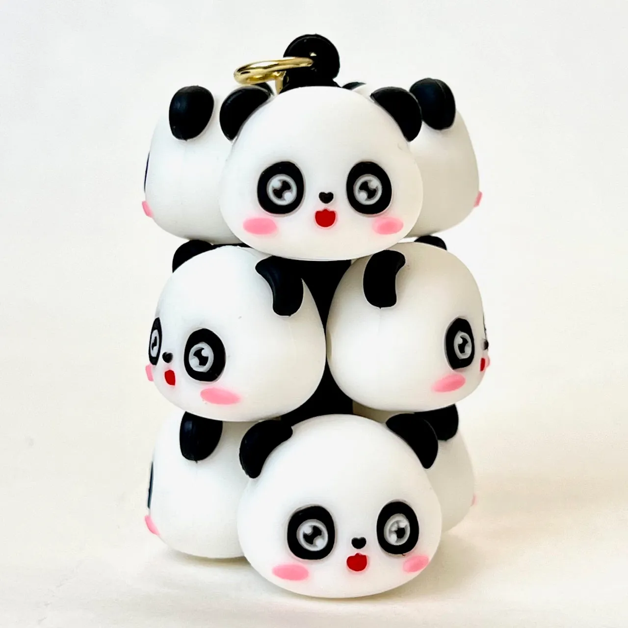 12161 PANDA FAMILY KEY CHARM-12