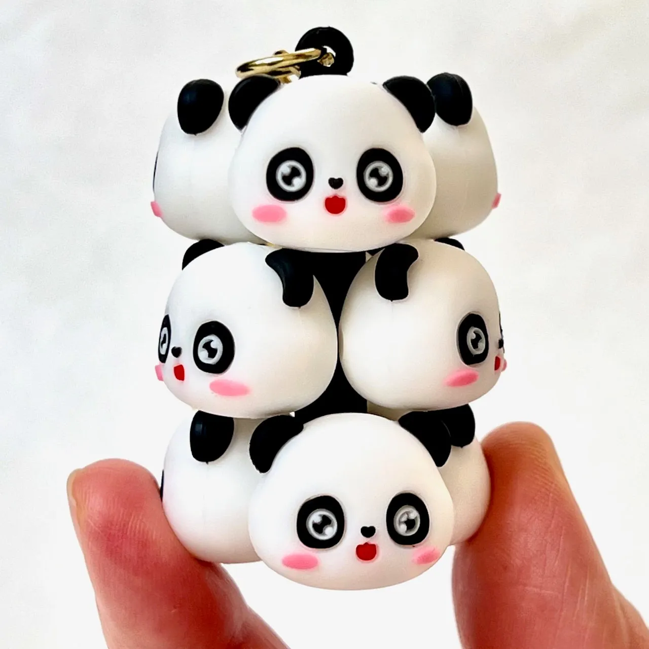 12161 PANDA FAMILY KEY CHARM-12