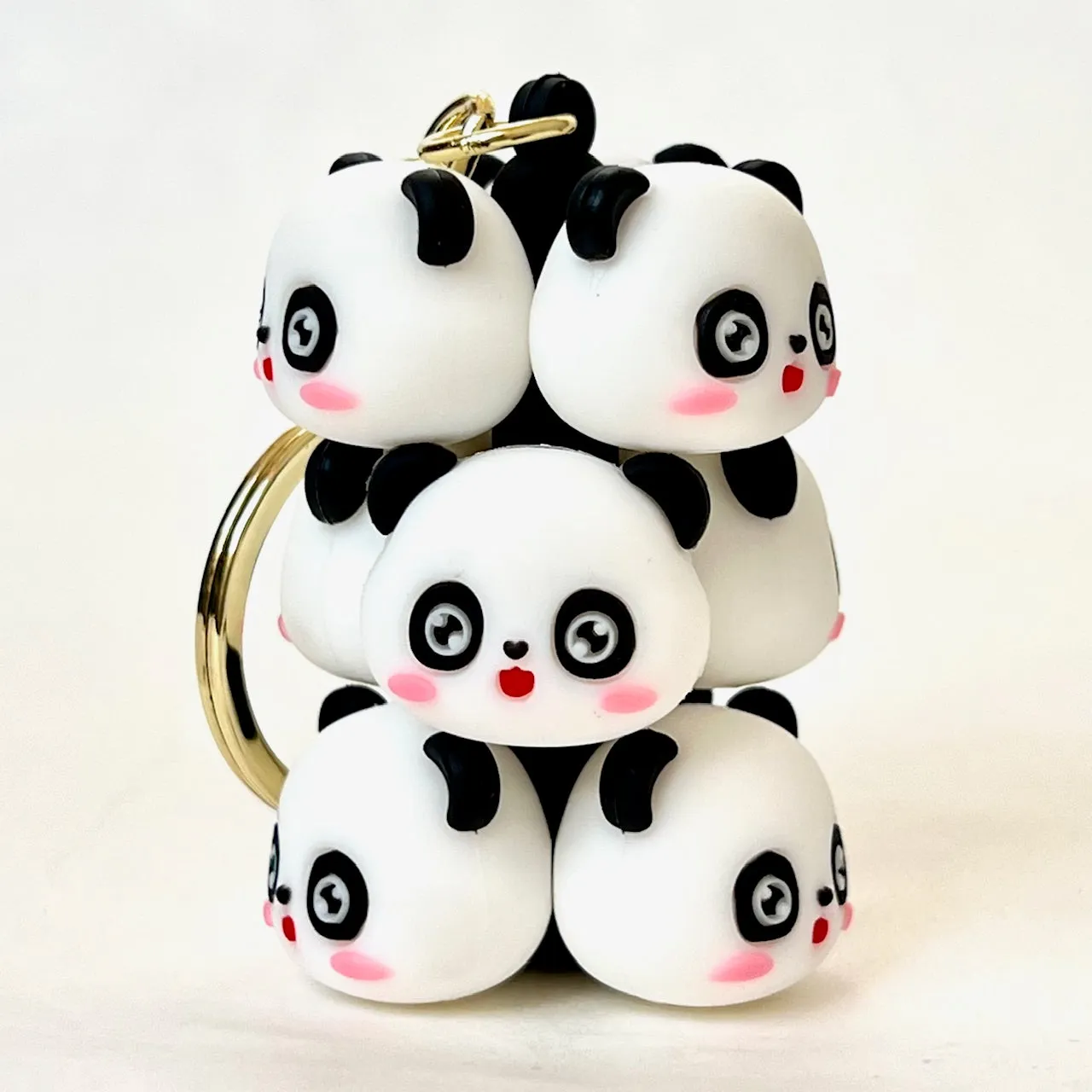 12161 PANDA FAMILY KEY CHARM-12