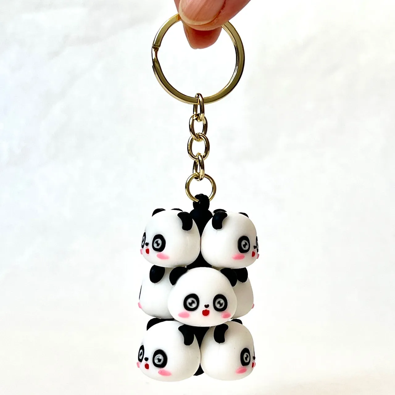 12161 PANDA FAMILY KEY CHARM-12
